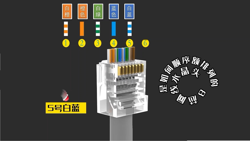 b类网线水晶头顺序-如何正确插入B类网线水晶头，耐心和技巧是