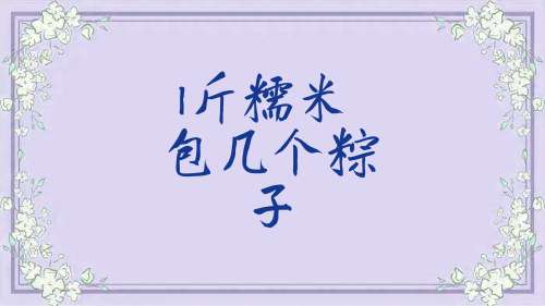 糯米包粽子可以吗_粽子糯米包可以冷冻吗_1斤糯米可以包几个粽子